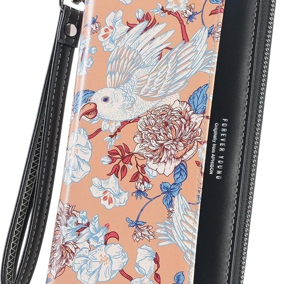 Forever Young Floral Parrot Wallet NWT - Picture 1 of 6